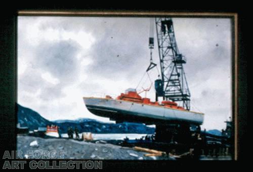 AIR FORCE CRASH BOAT AT HARMON AFB, NEWFOUNDLAND